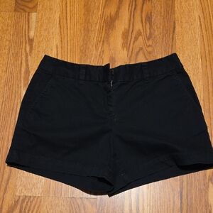 LOFT Black Bermuda Shorts Tailored Cotton Blend
